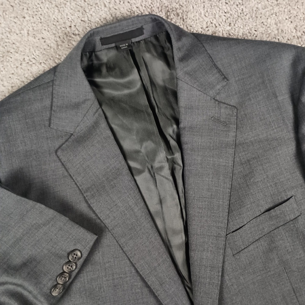 Paul Betenly 44R 38W Mens Grey Wool Vantage Water Resistant 2 Piece Suit